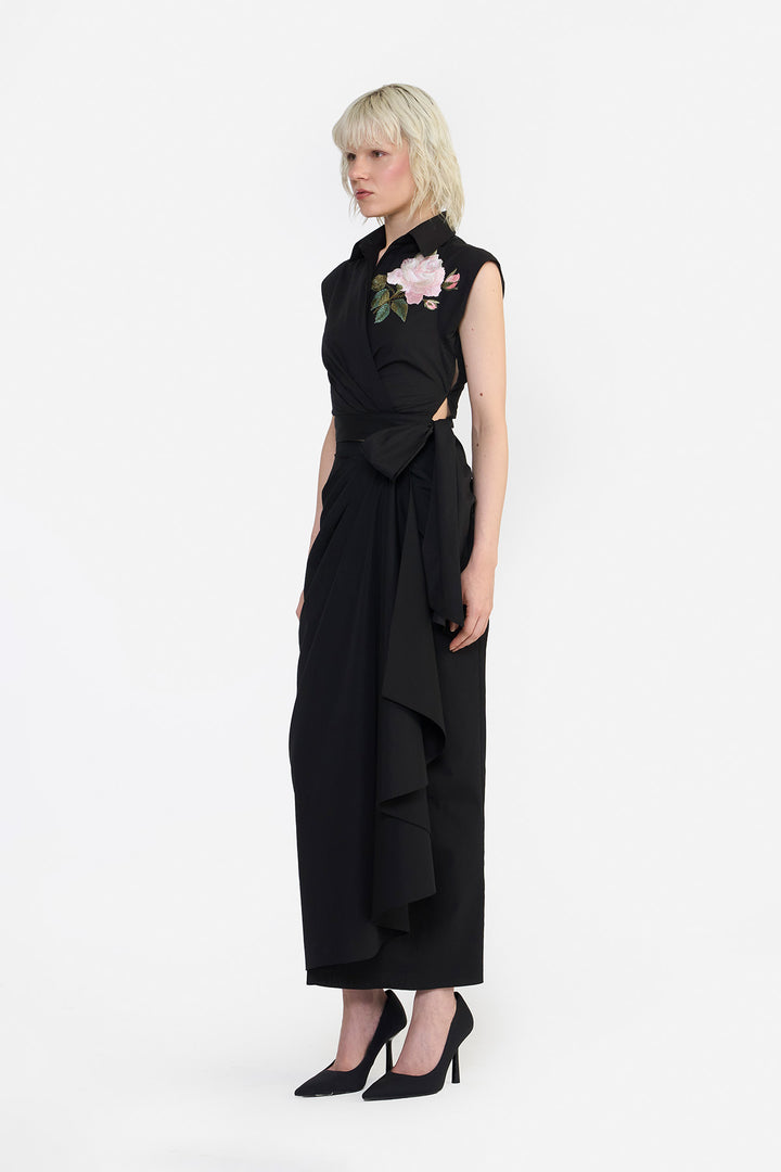 SURPLICE CROPPED  SHIRT