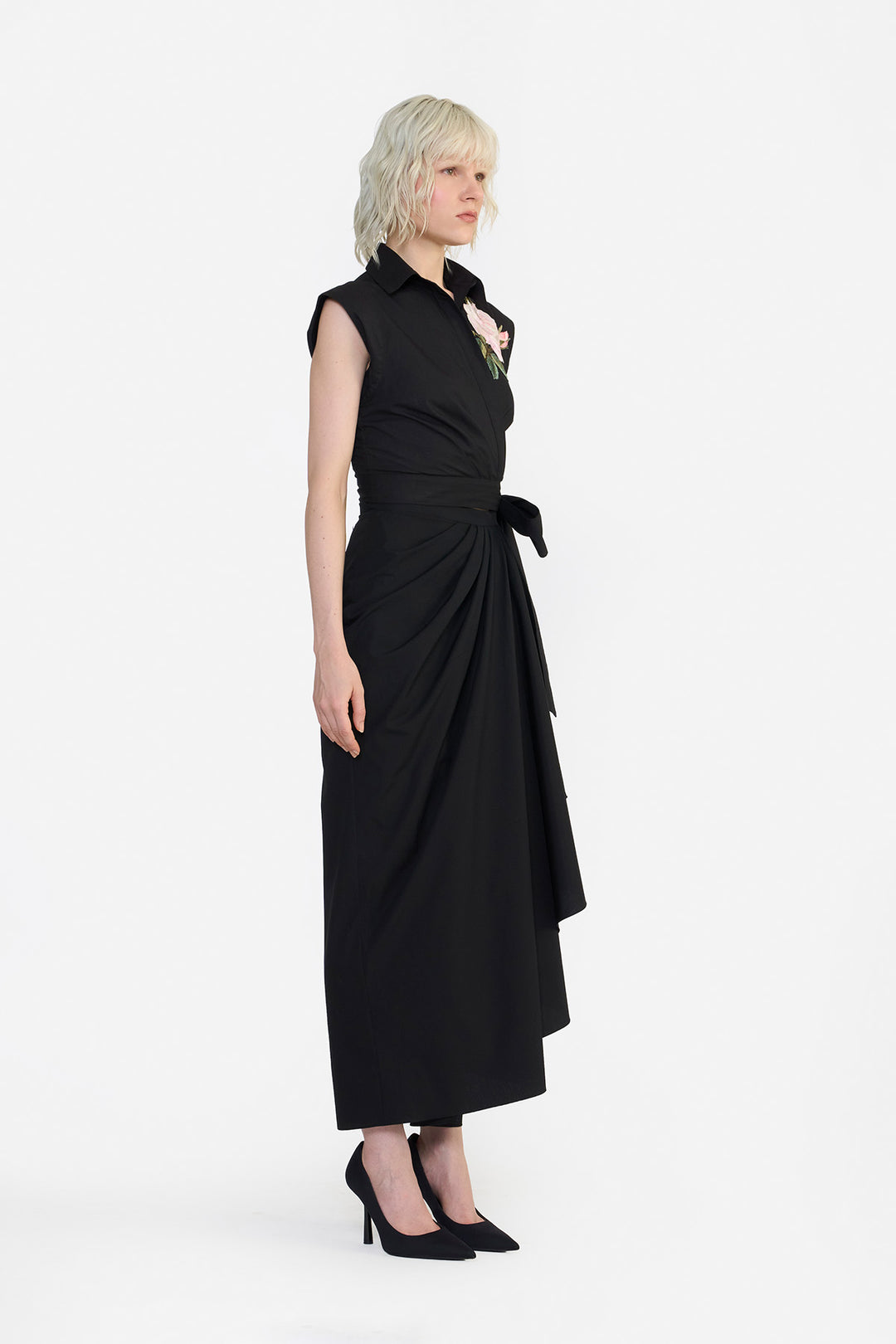 SURPLICE CROPPED  SHIRT