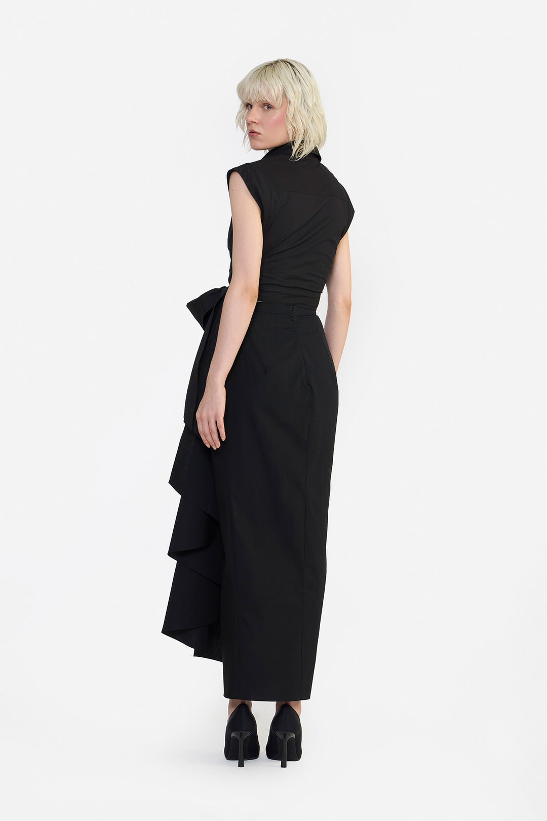 SURPLICE CROPPED  SHIRT