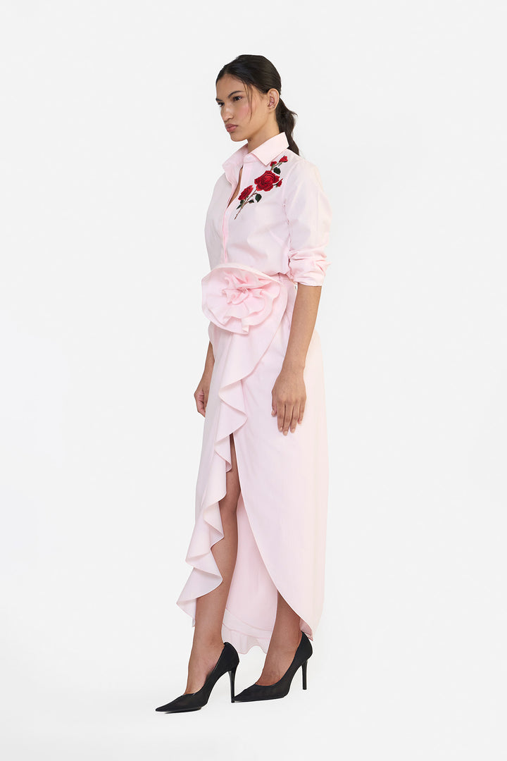 RUFFLE OVERLAP SKIRT
