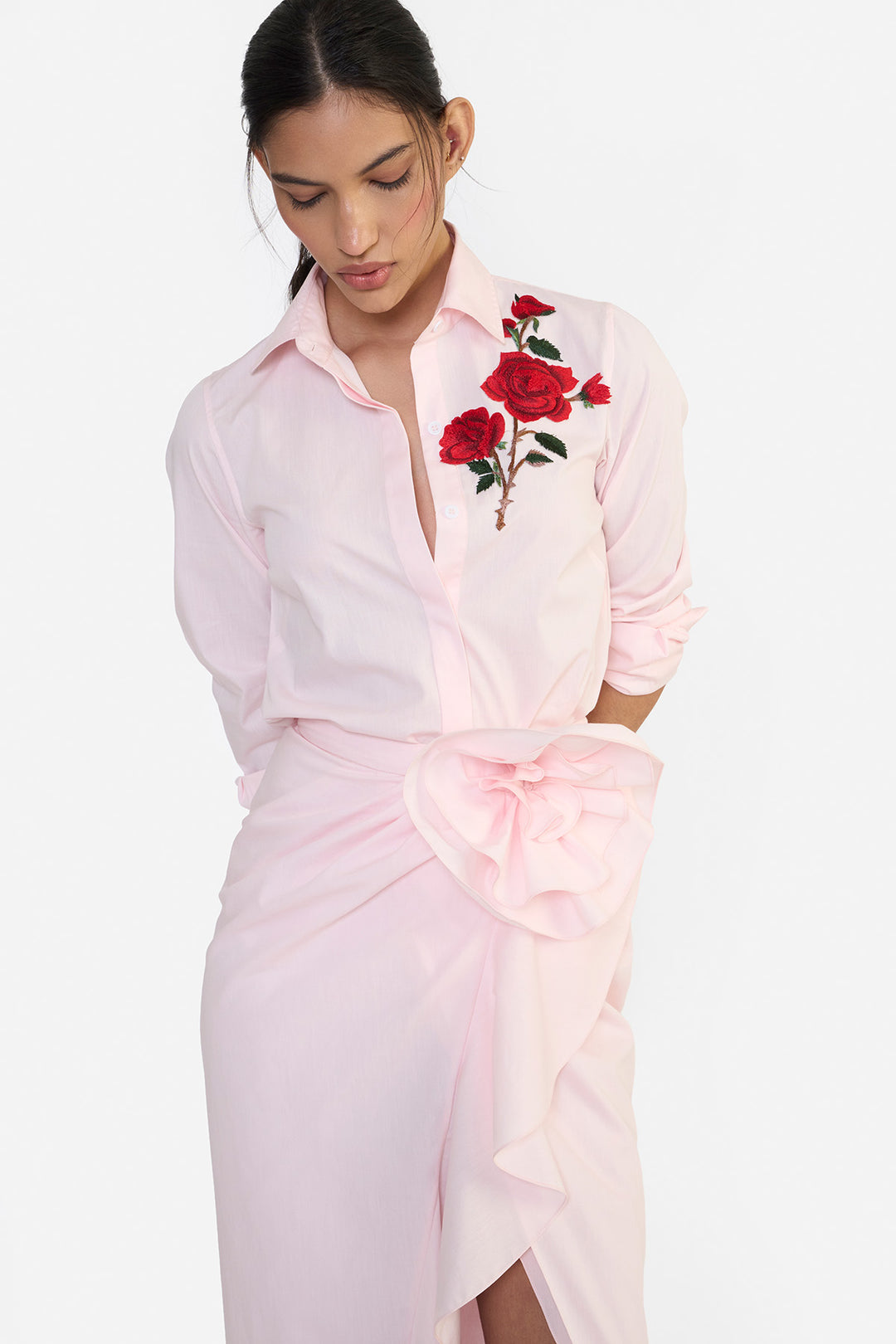 SLIM FIT EMBROIDERED SHIRT