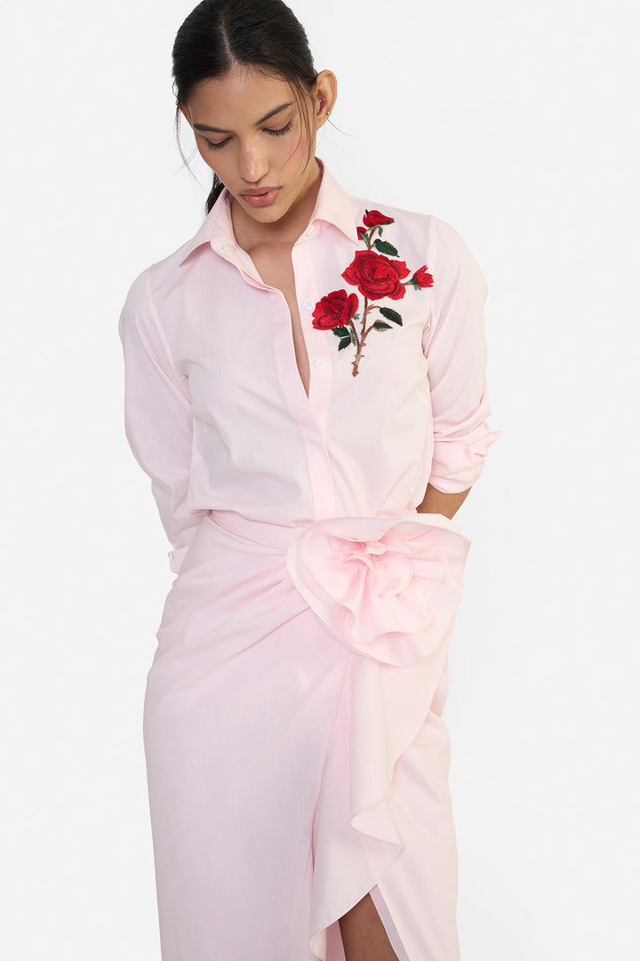 RUFFLE OVERLAP SKIRT