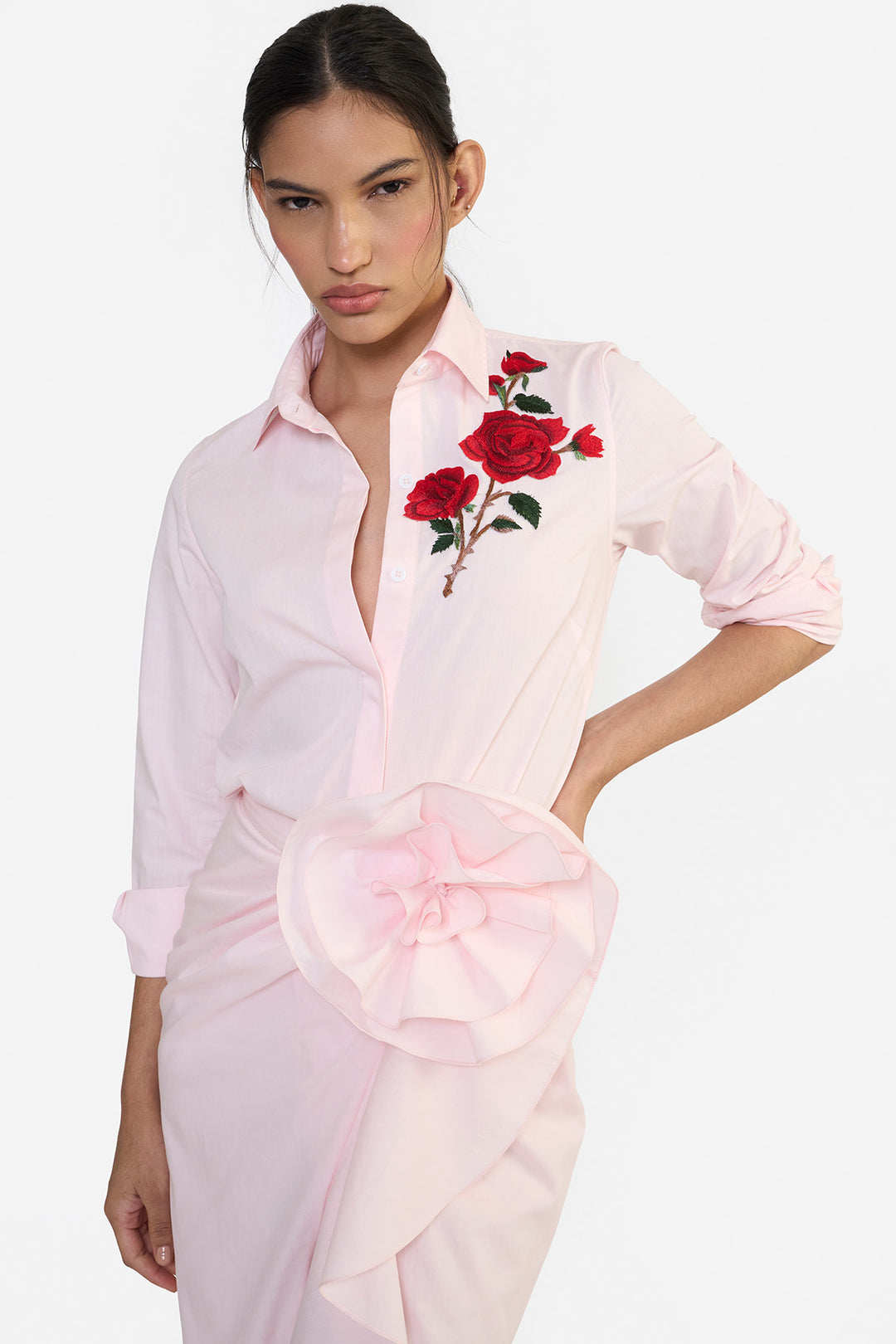 SLIM FIT EMBROIDERED SHIRT