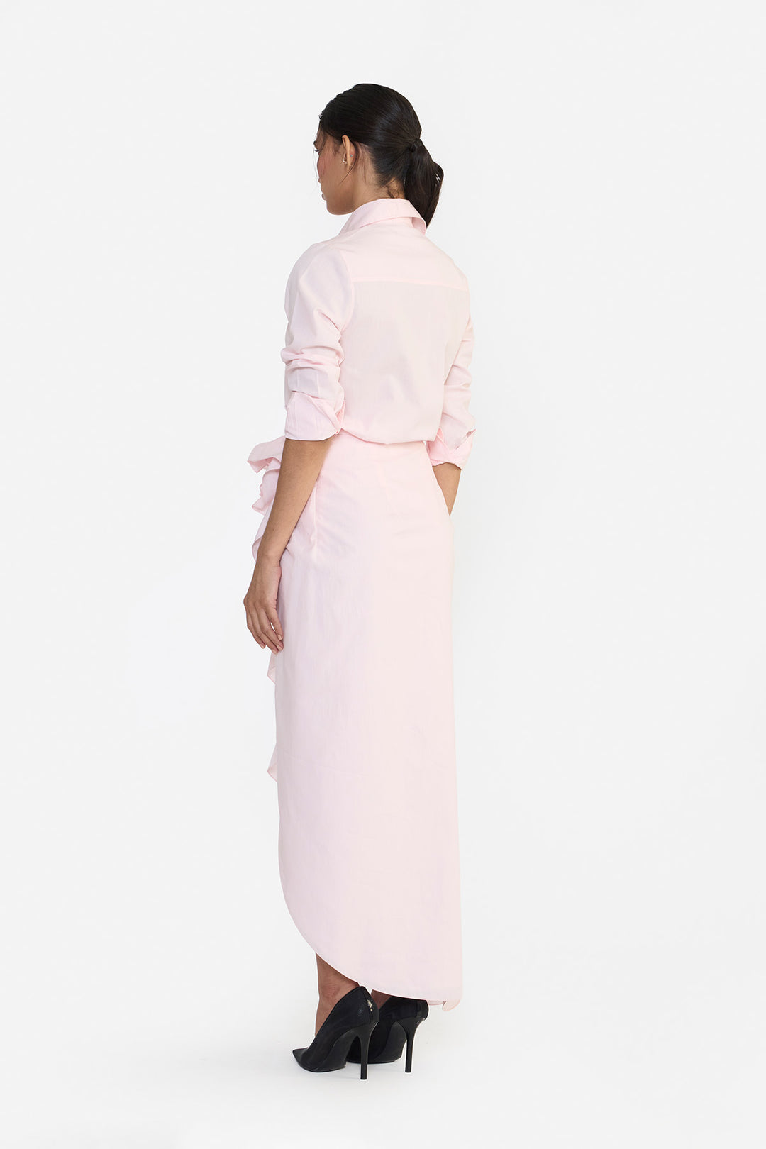RUFFLE OVERLAP SKIRT
