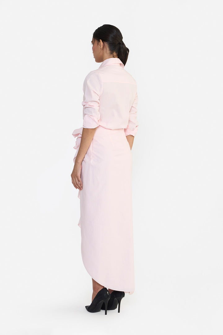 RUFFLE OVERLAP SKIRT