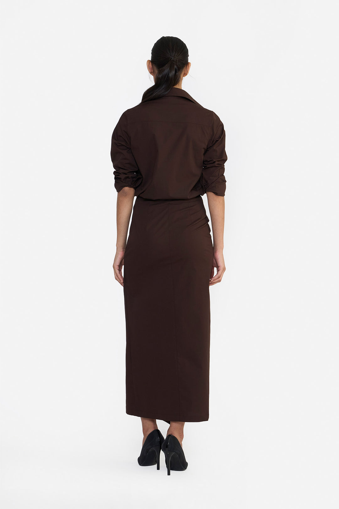 ASYMMETRICAL DRAPED SKIRT