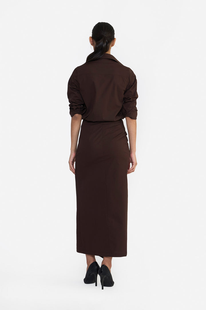 ASYMMETRICAL DRAPED SKIRT
