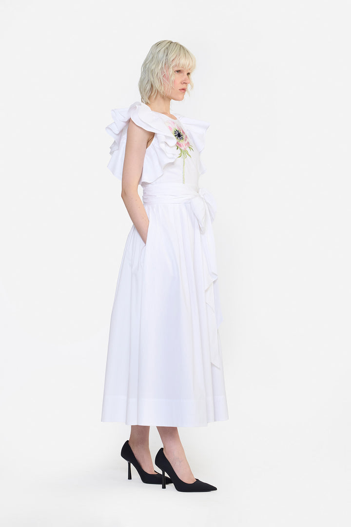 ROUND NECK BUTTERFLY DRESS