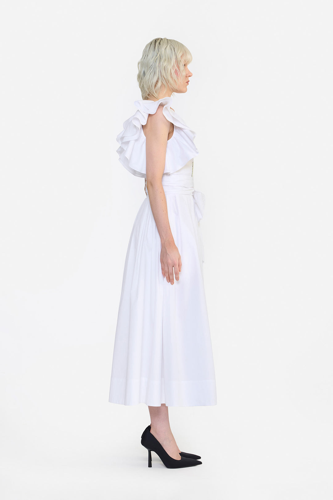 ROUND NECK BUTTERFLY DRESS