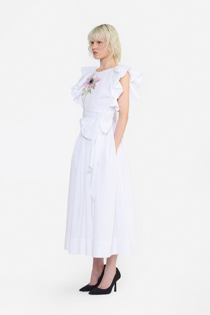 ROUND NECK BUTTERFLY DRESS
