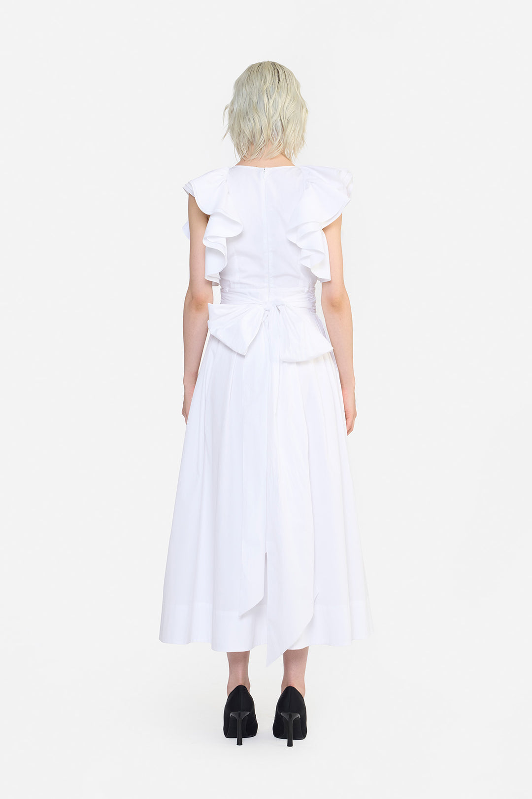 ROUND NECK BUTTERFLY DRESS