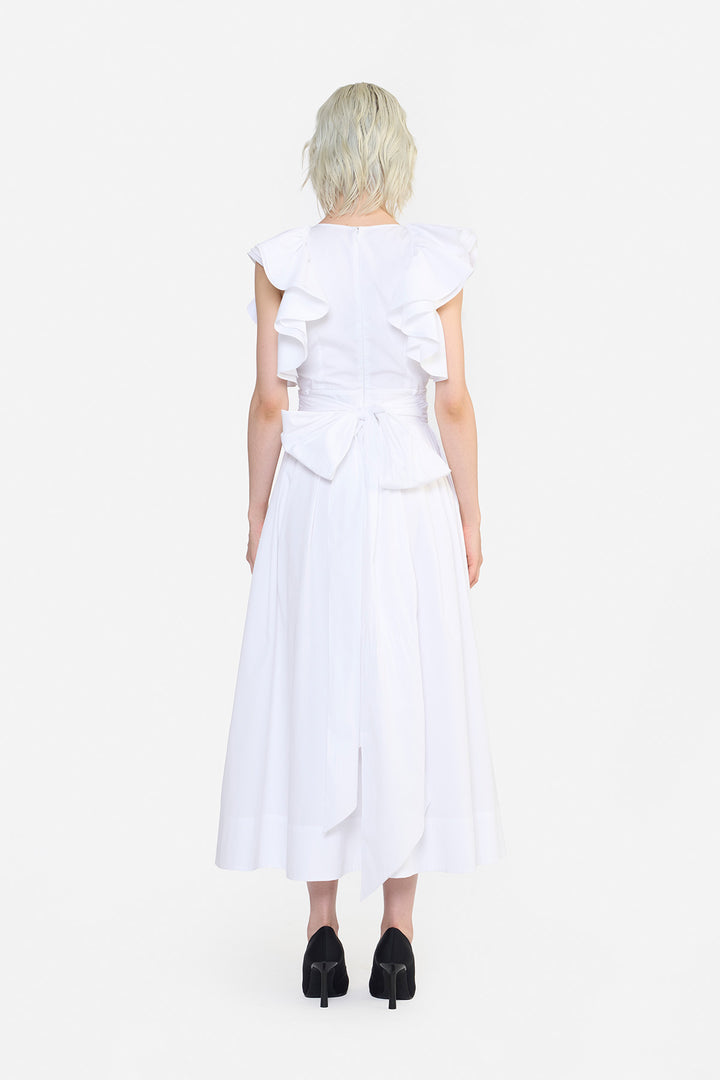 ROUND NECK BUTTERFLY DRESS