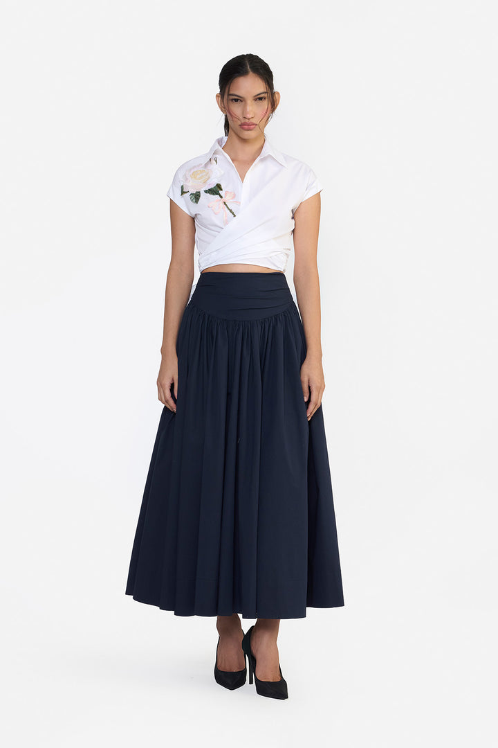 WRAP CROP SHIRT