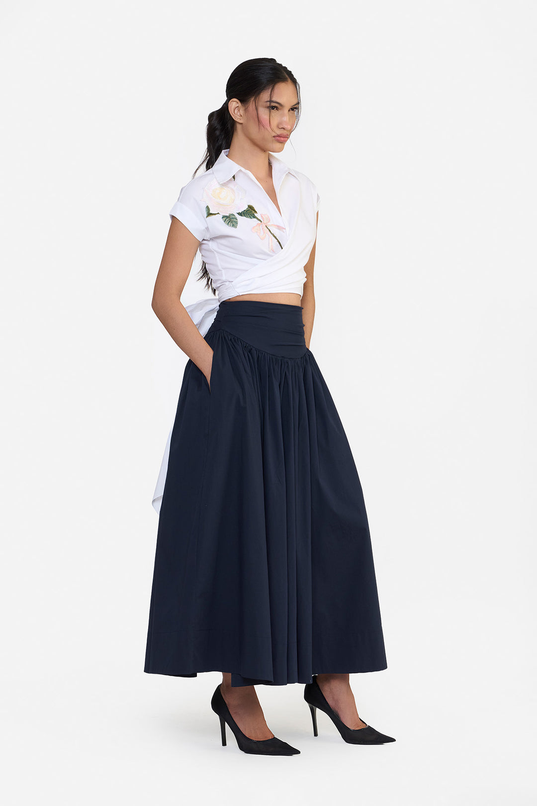 WRAP CROP SHIRT