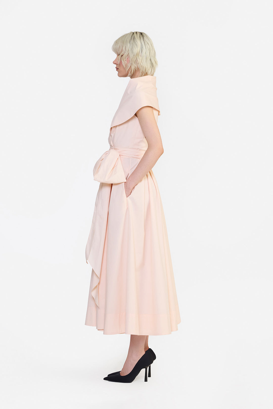 SHAWL COLLAR WRAP DRESS