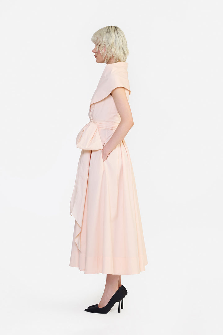 SHAWL COLLAR WRAP DRESS