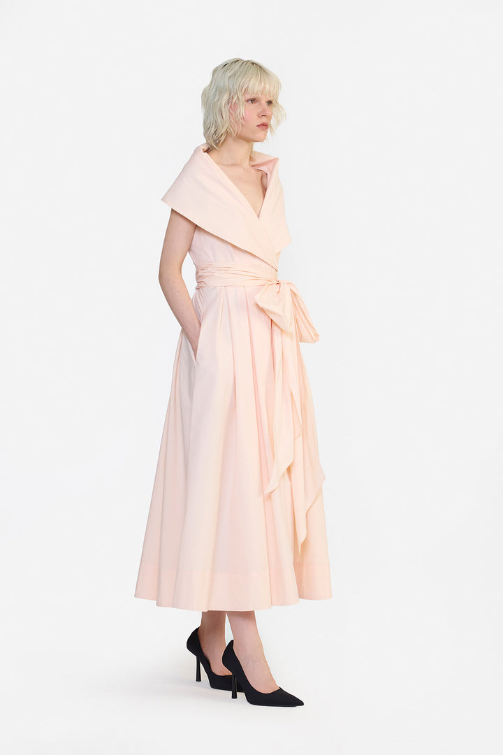 SHAWL COLLAR WRAP DRESS
