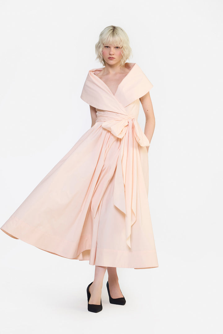 SHAWL COLLAR WRAP DRESS