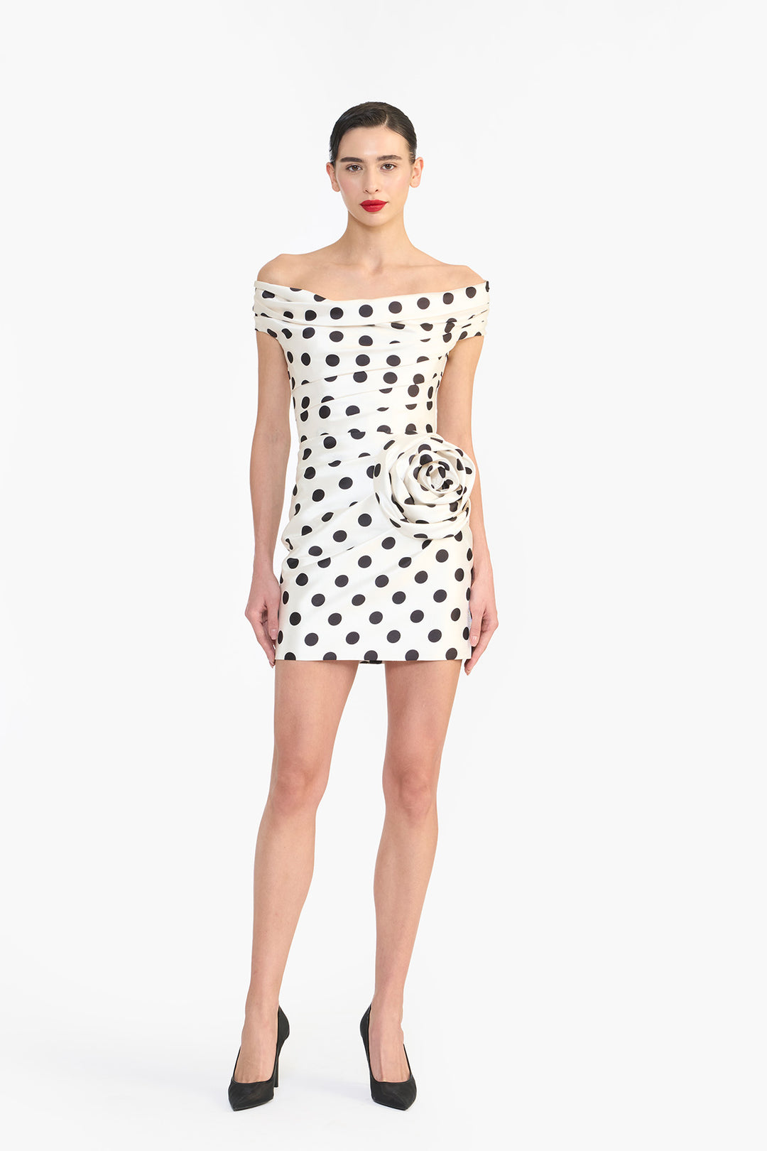 OFF SHOULDER DRAPED MINI