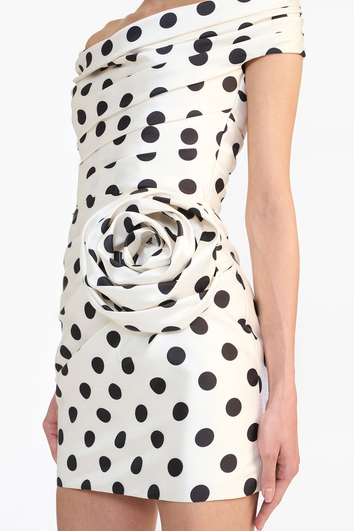 OFF SHOULDER DRAPED MINI