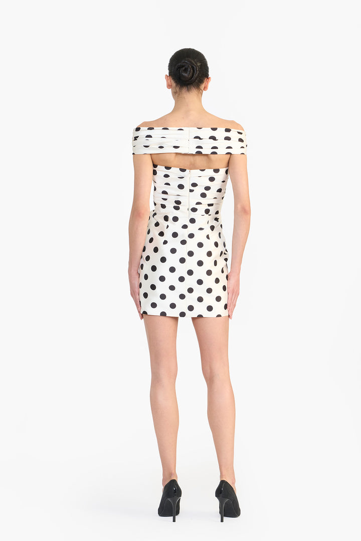 OFF SHOULDER DRAPED MINI