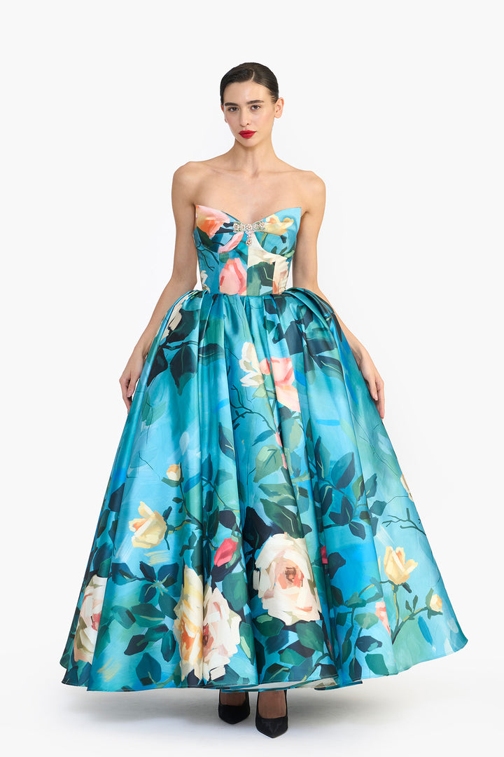 SCULPTED STRAPLESS MAXI