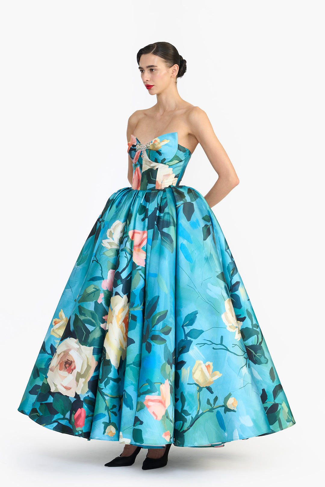 SCULPTED STRAPLESS MAXI