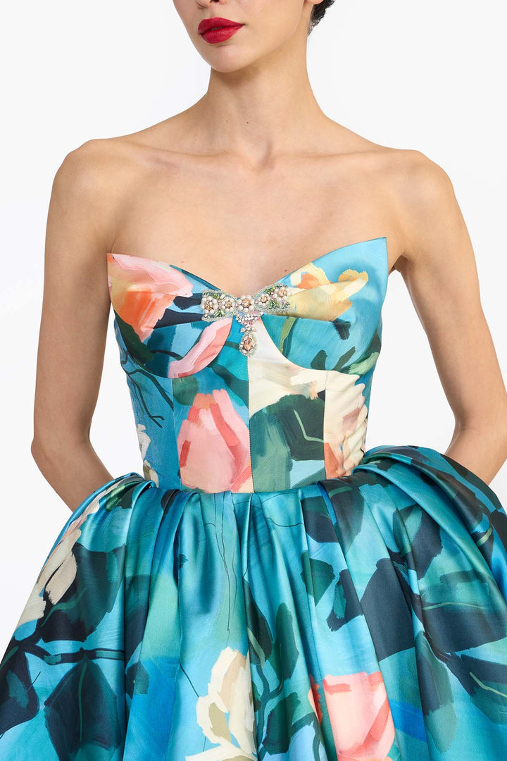 SCULPTED STRAPLESS MAXI
