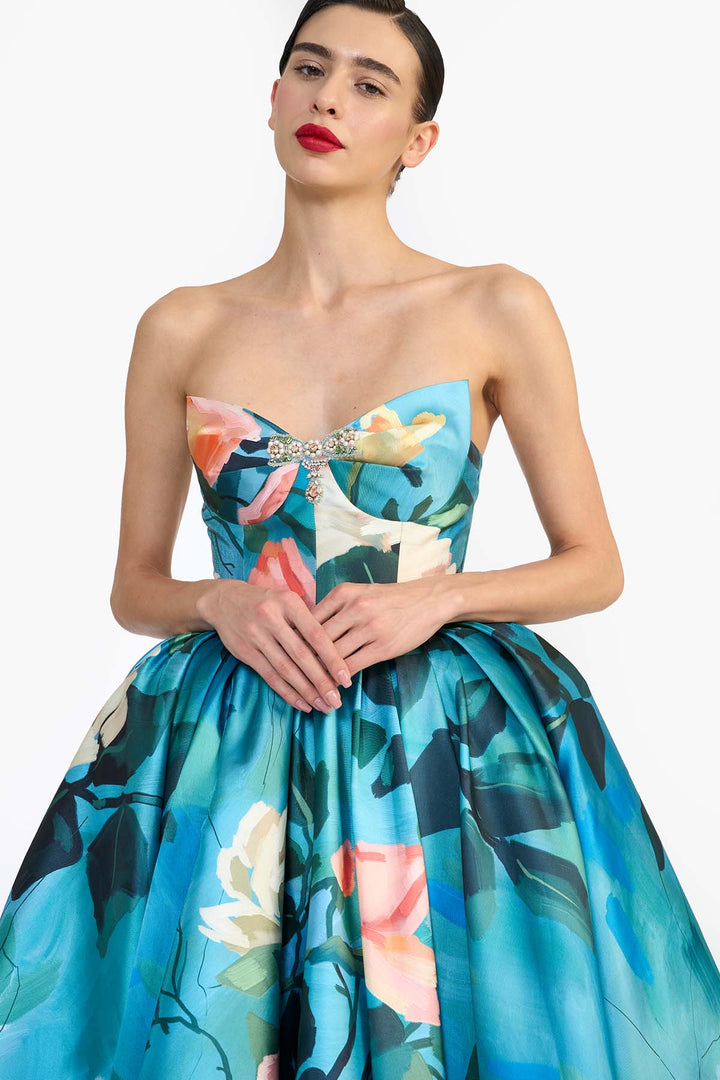 SCULPTED STRAPLESS MAXI