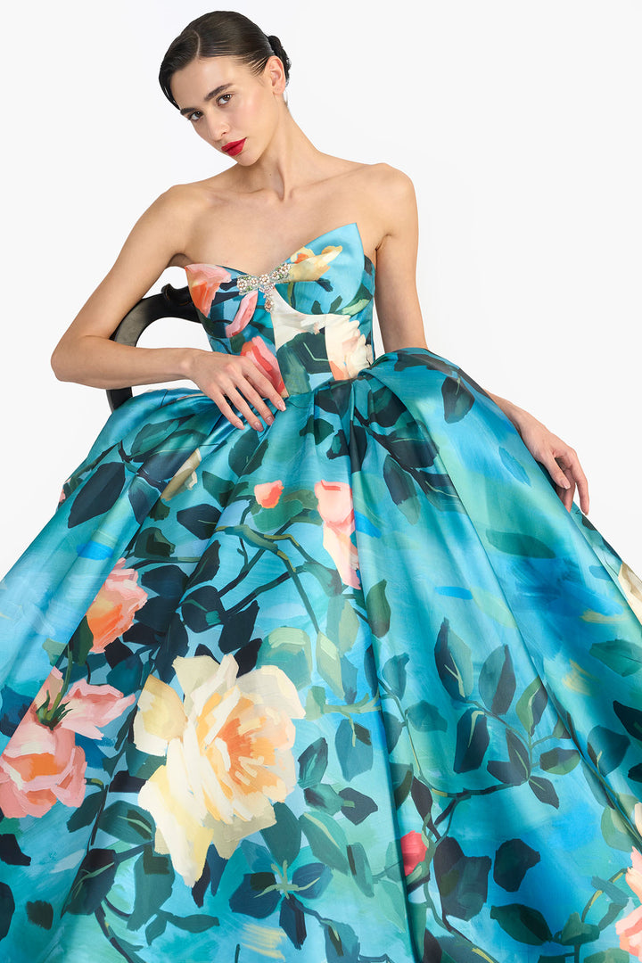 SCULPTED STRAPLESS MAXI