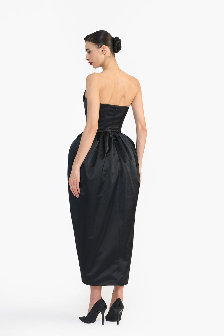 SCULPTED STRAPLESS DRESS