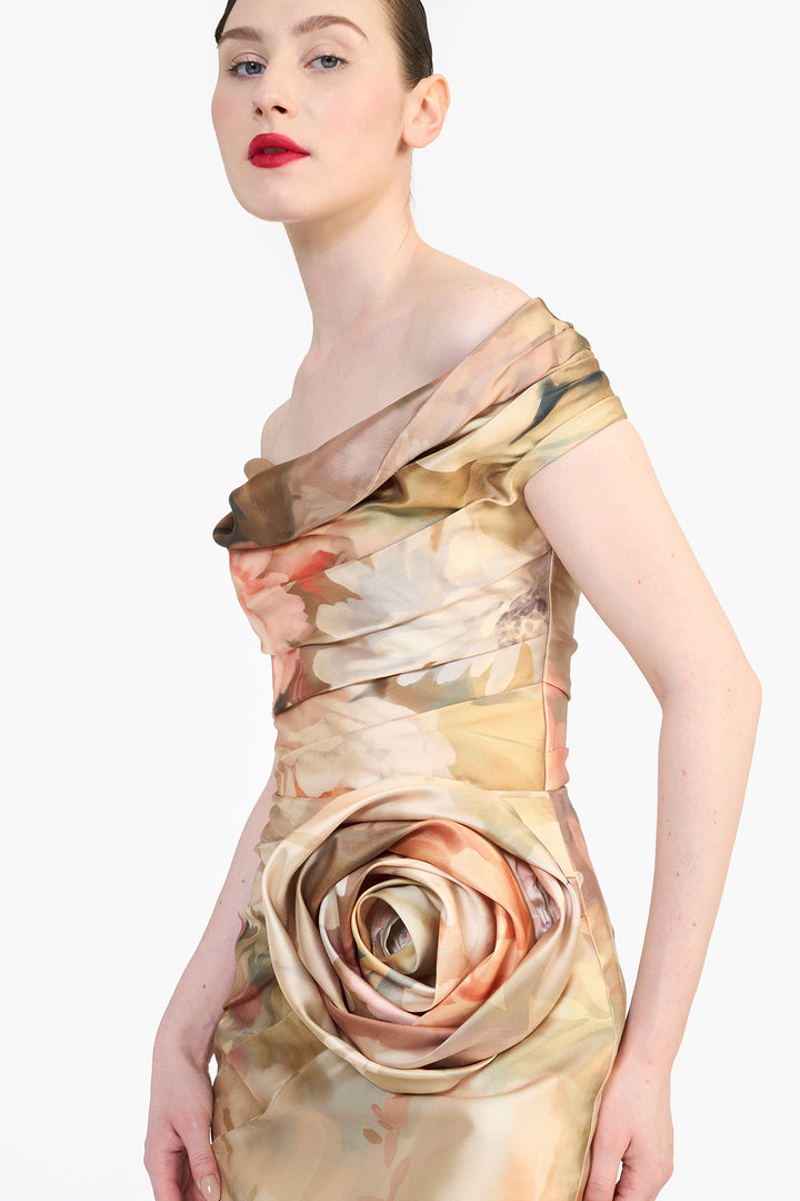 OFF SHOULDER DRAPED MINI