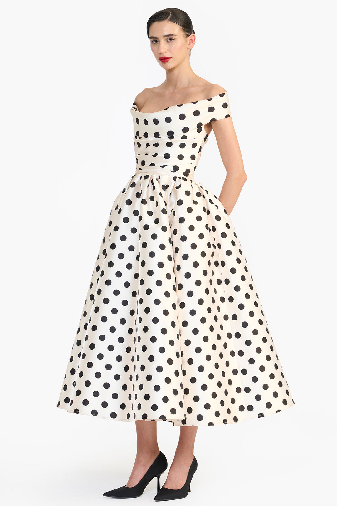 OFF SHOULDER MIDI