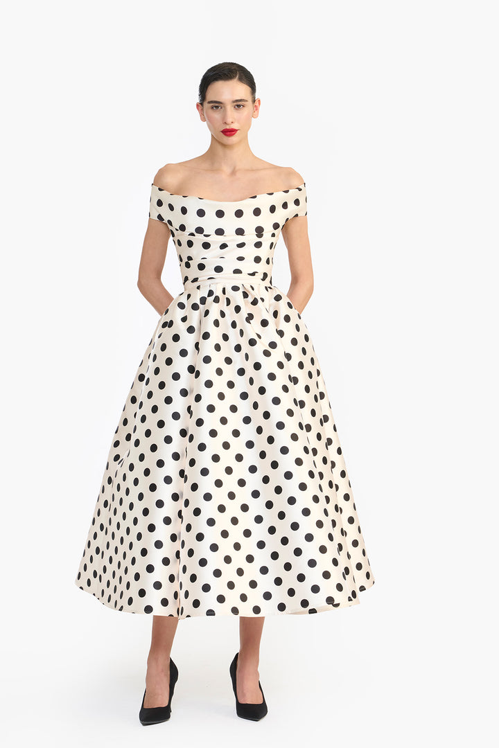 OFF SHOULDER MIDI