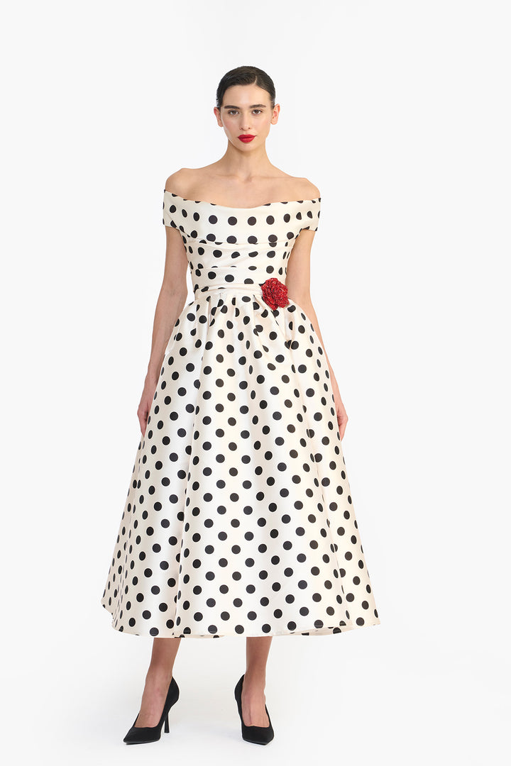 OFF SHOULDER MIDI