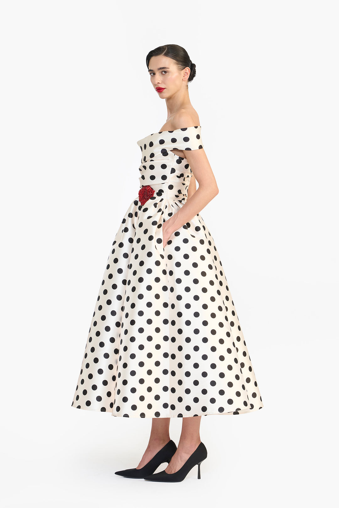 OFF SHOULDER MIDI