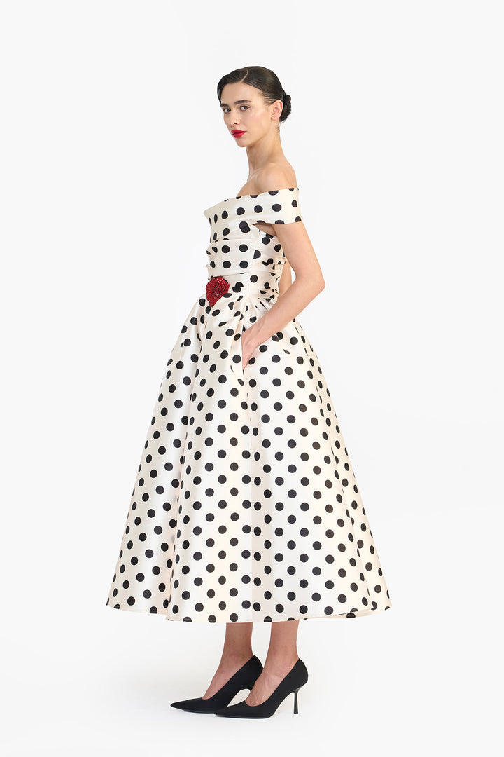 OFF SHOULDER MIDI