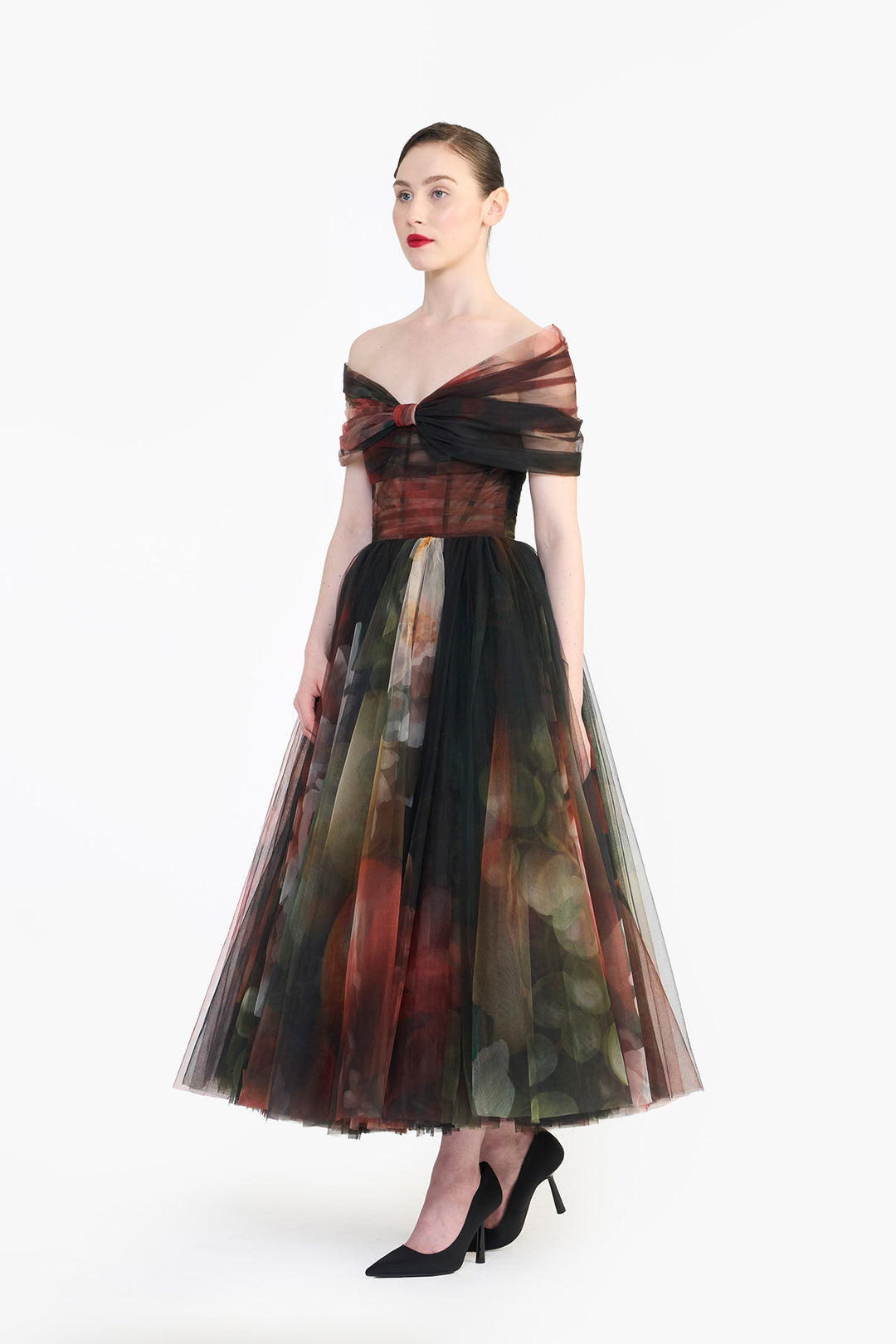 SCULPTED DRAPED MIDI