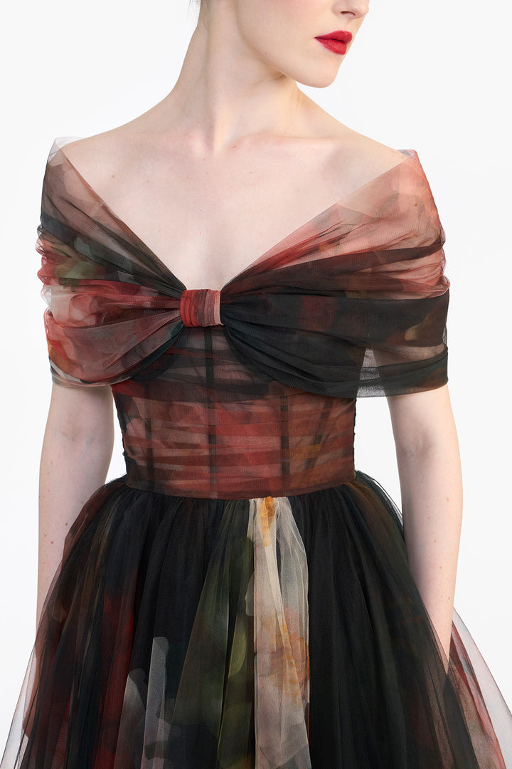 SCULPTED DRAPED MIDI