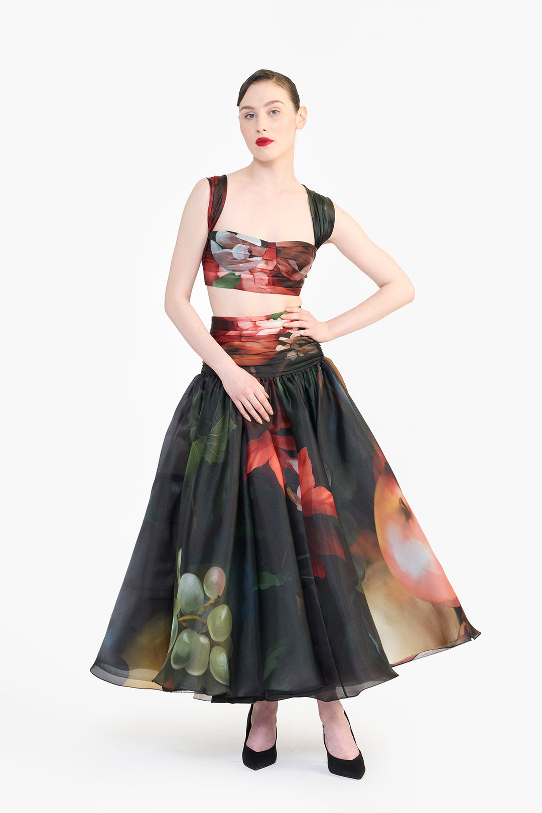 DRAPED BUSTIER TOP