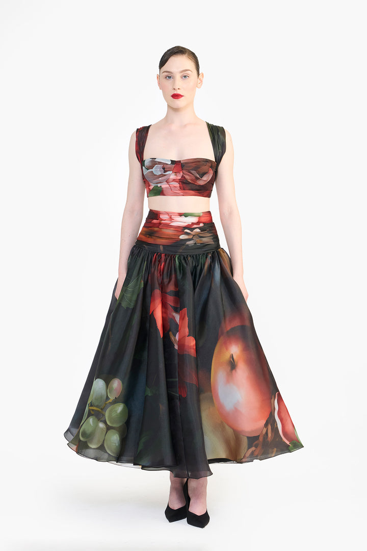 DRAPED BUSTIER TOP