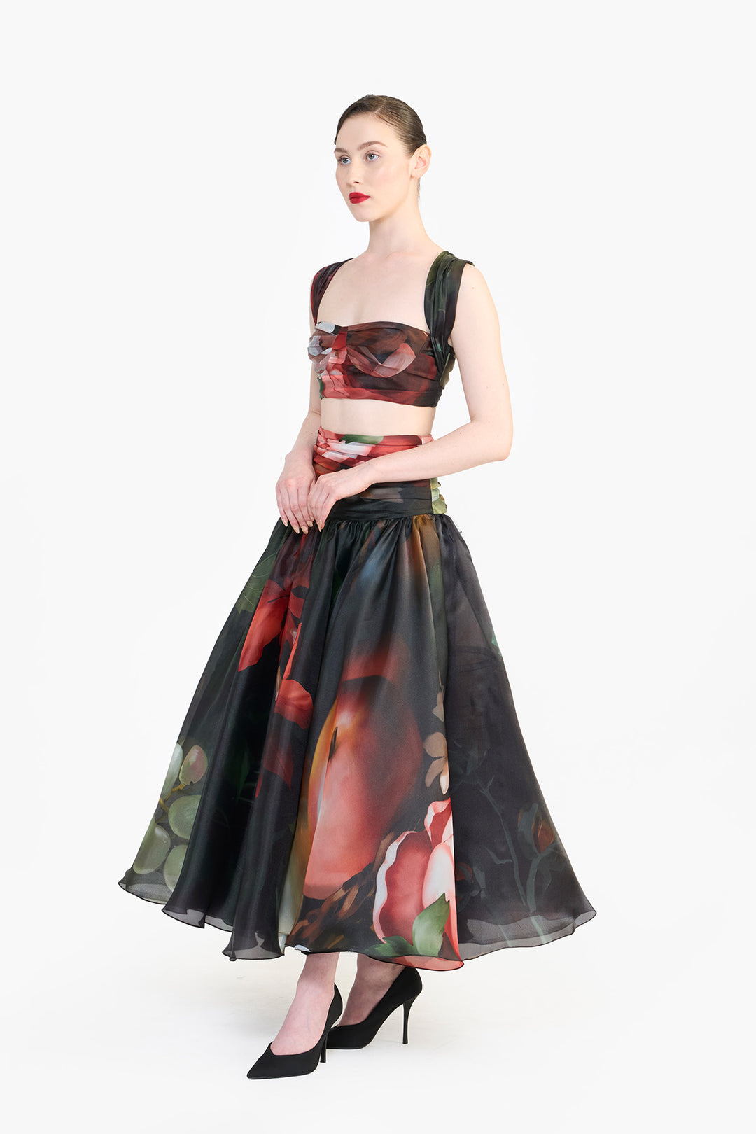 DRAPED BUSTIER TOP