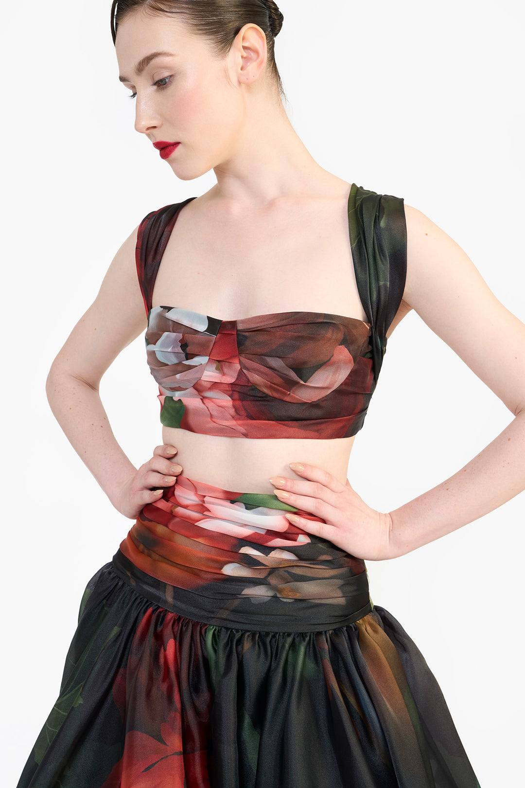 DRAPED BUSTIER TOP