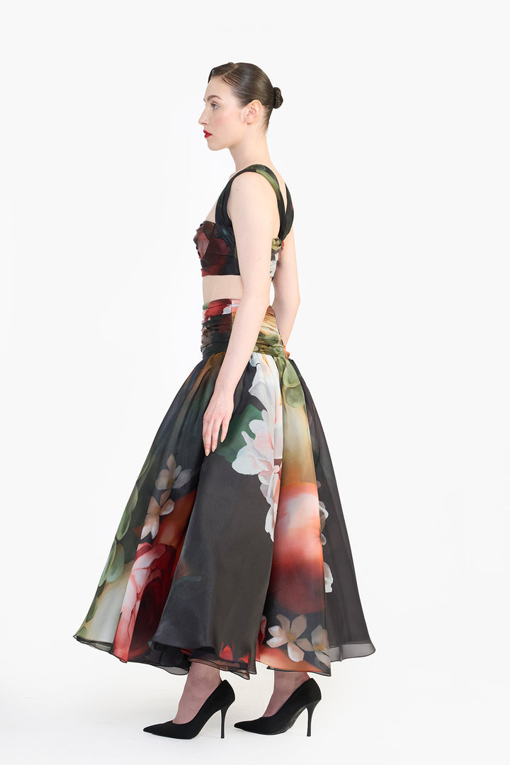 DRAPED BUSTIER TOP