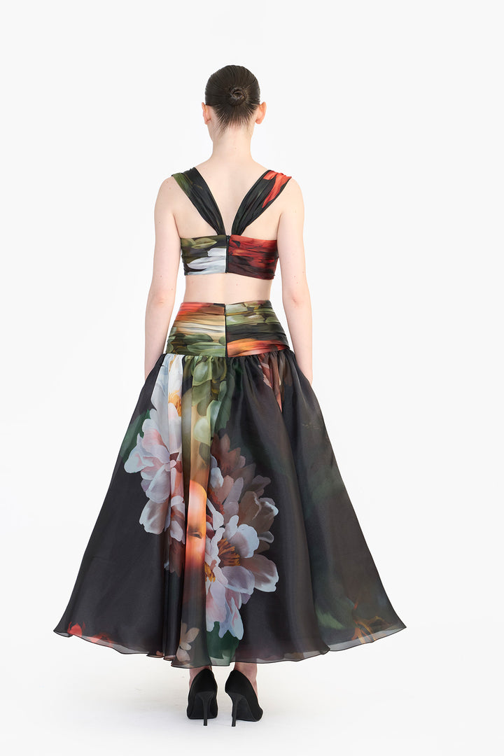 DRAPED BUSTIER TOP