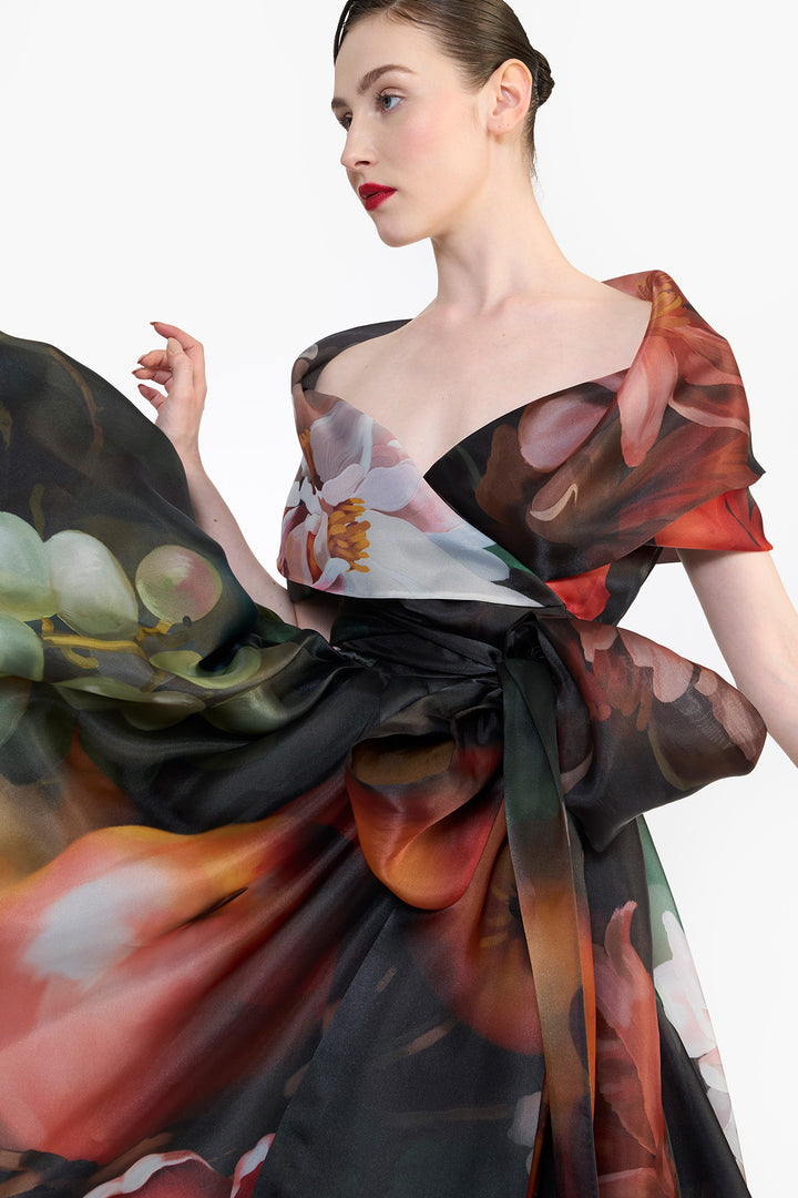 SHAWL COLLAR WRAP DRESS