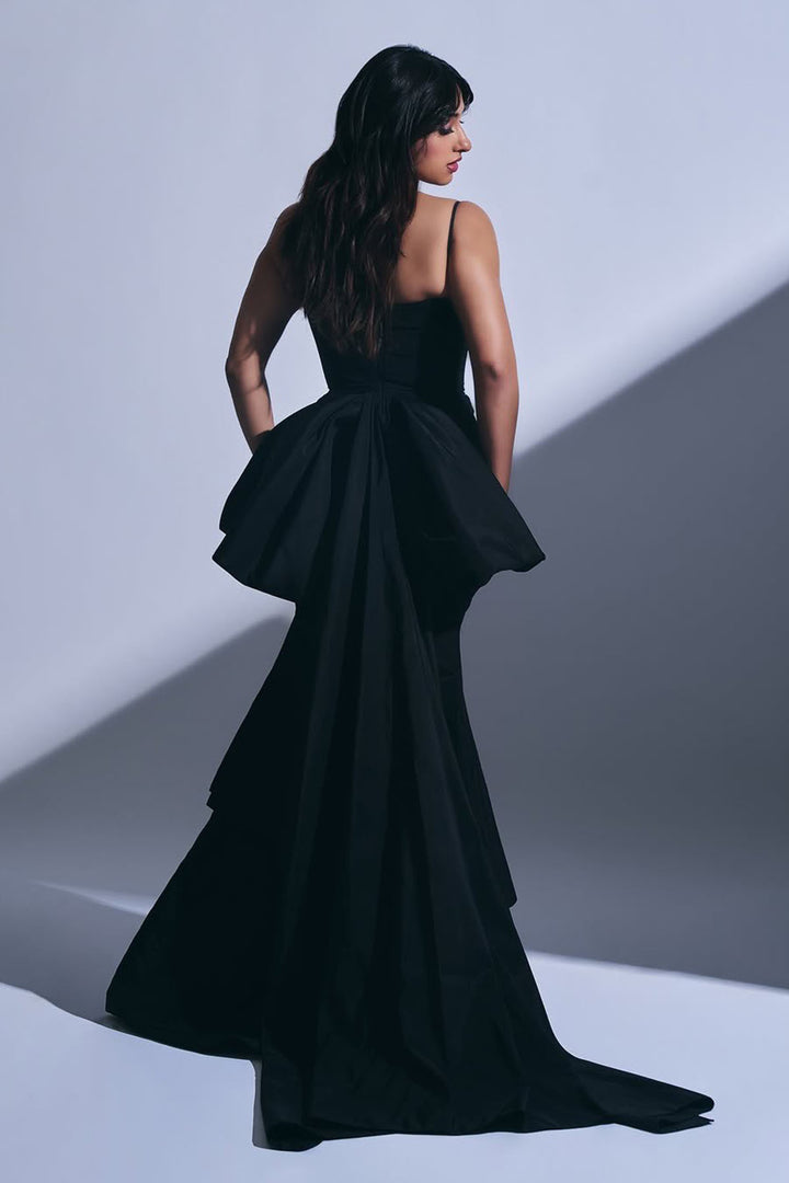 Plunging V-neck gown