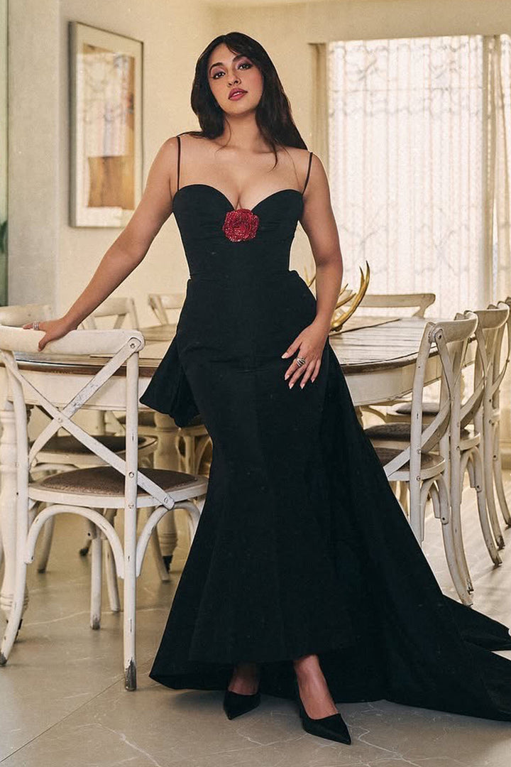 Plunging V-neck gown