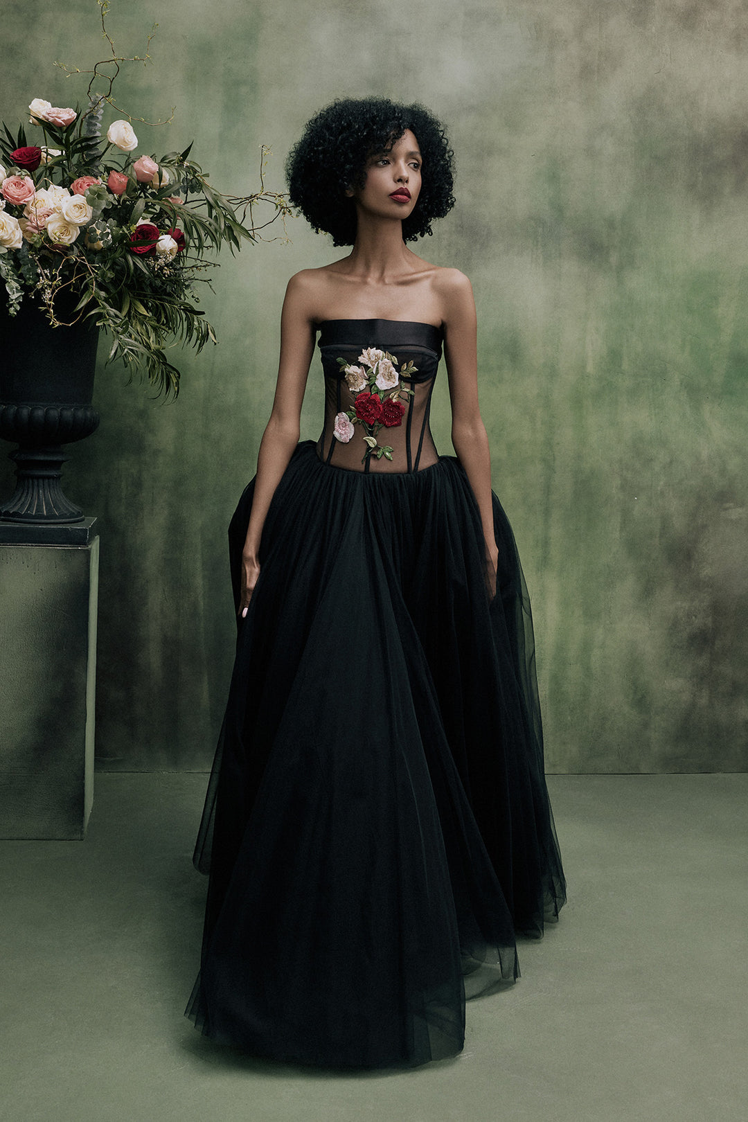 DROP WAISTED TEA LENGTH DRESS