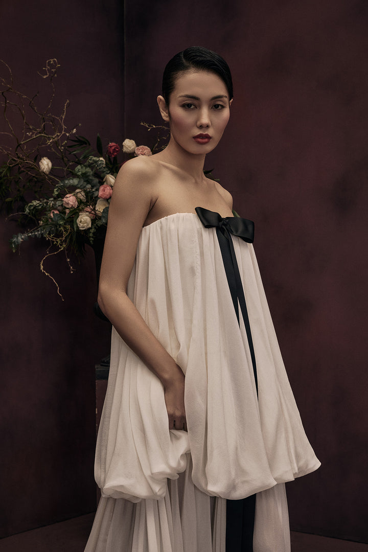 STRAPLESS BALLOON  GOWN